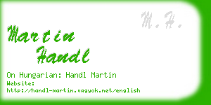 martin handl business card